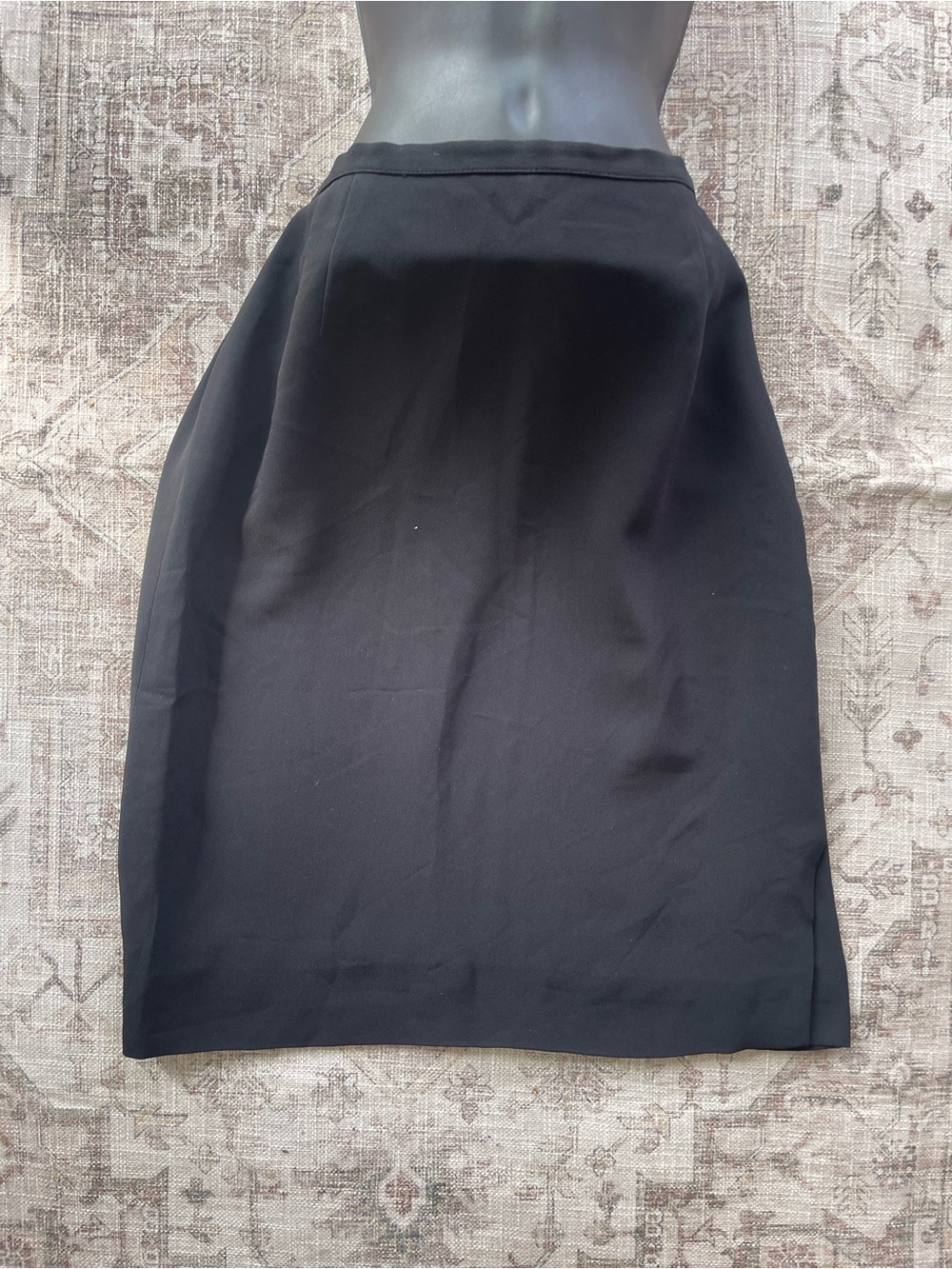 Valentino Miss V Vintage Black Midi Pencil Skirt